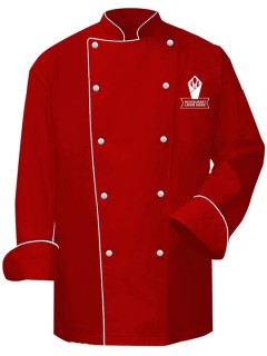 Premium Red Double-Breasted Chef Coat